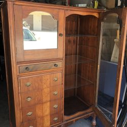 90 year Old Antique Wardrobe Cabinet 