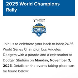 Dodgers Celebration Tickets 