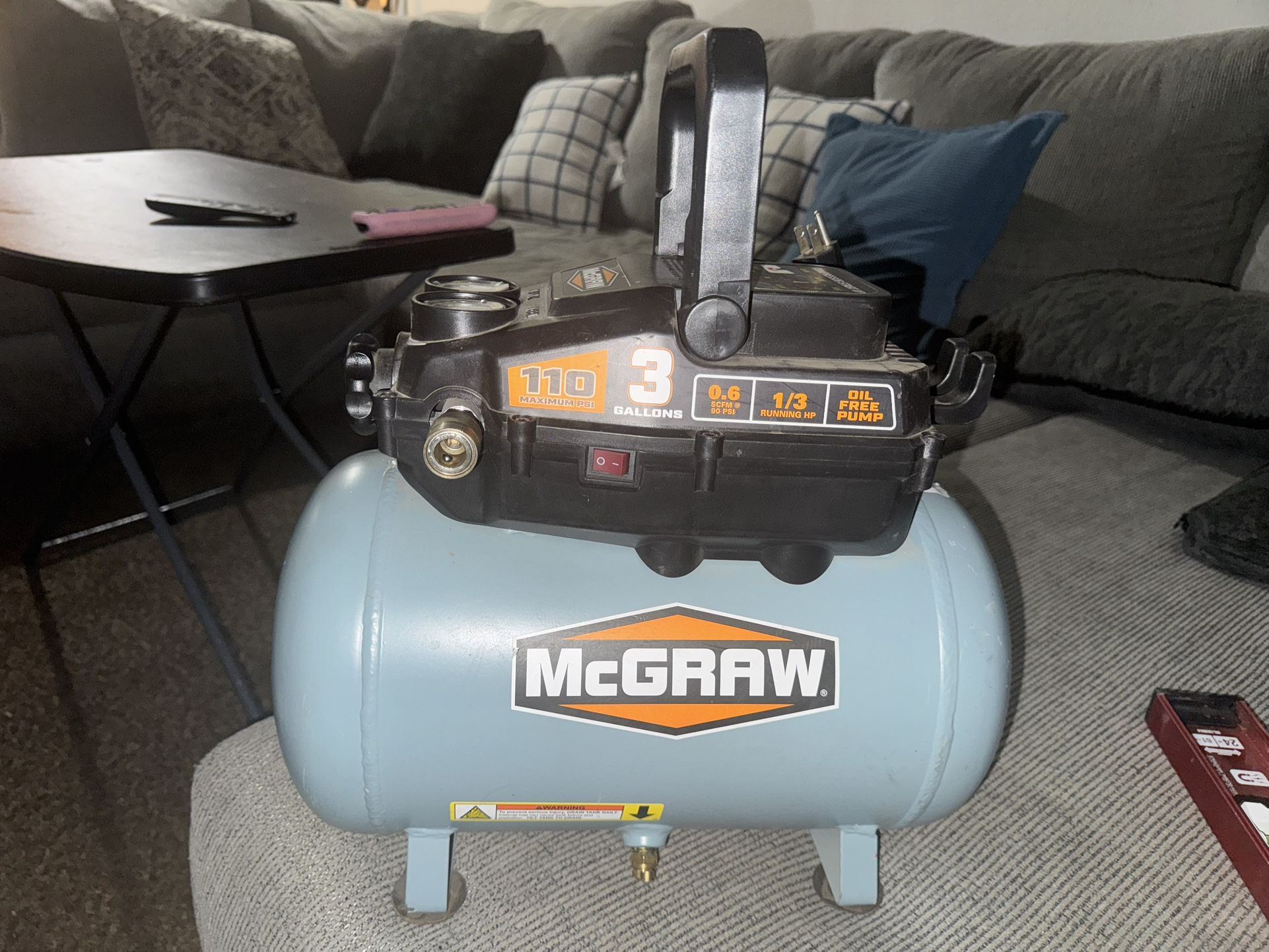 McGraw Air Compressor 3 Gal