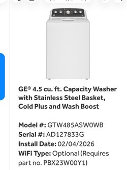 Like new GE washer and electric dryer