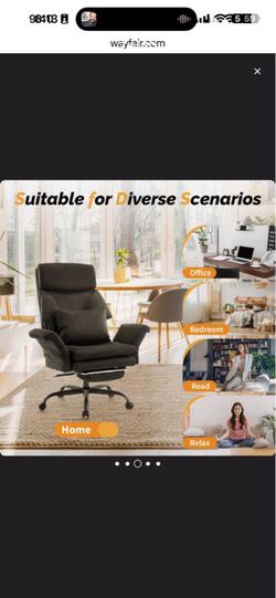 Dark Gray High-Back Reclining Office Chair