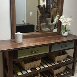 used console with mirror 