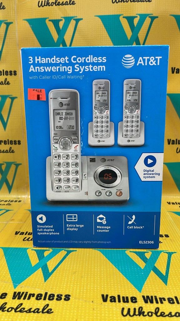 3 HANDSET CORDLESS ANSWERIGNSYSTEM