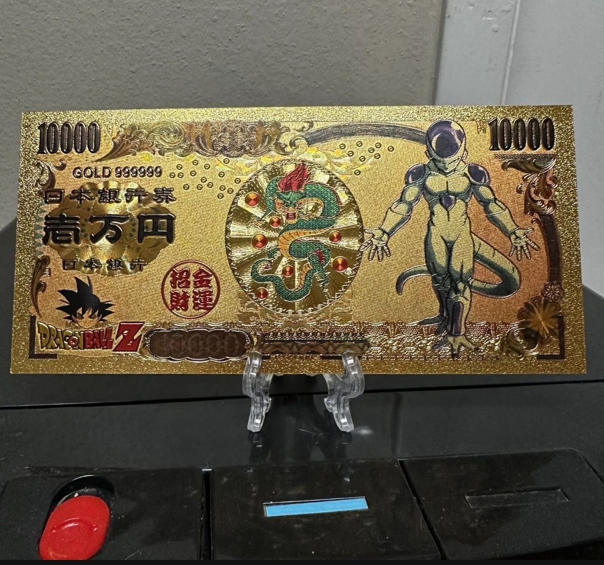 24k Gold Foil Plated Frieza (DBZ) Banknote