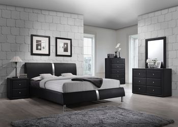 Black 5 Piece Contemporary Bedroom Set-Queen or King (NO CREDIT CHECK FINANCING AVAILABLE)