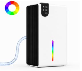 98 OZ Small Dehumidifier for Home 1000 Sq Ft, Quiet Dehumidifier with Drain Hose, Auto Shut-Off, Sleep Mode, 7-Color Light for Basement, Bedroom, Bath