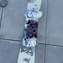 Lamar foxie 149cm snowboard with binding USED