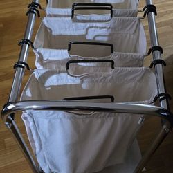 3 Piece Rectangular Laundry Bag Sorter Basket 
