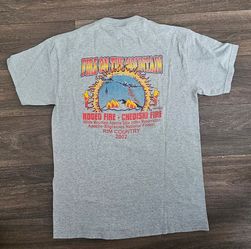2002 Fire on the Mountain Arizona Rodeo Fire Chediski Fire T-Shirt Mens Medium $30