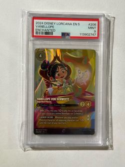 Disney Lorcana Vanellope von Schweetz Enchanted Holo 206/204 PSA 9