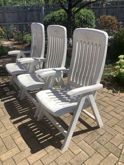3 Outdoor Kettler Resin High Back Chairs