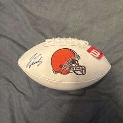 Signed Jerry Jeudy Football