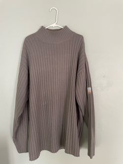VINTAGE 90s/Y2K SOUTHPOLE Heavy Ribbed Knit Mock Neck Sweater Baggy — Men’s XXL