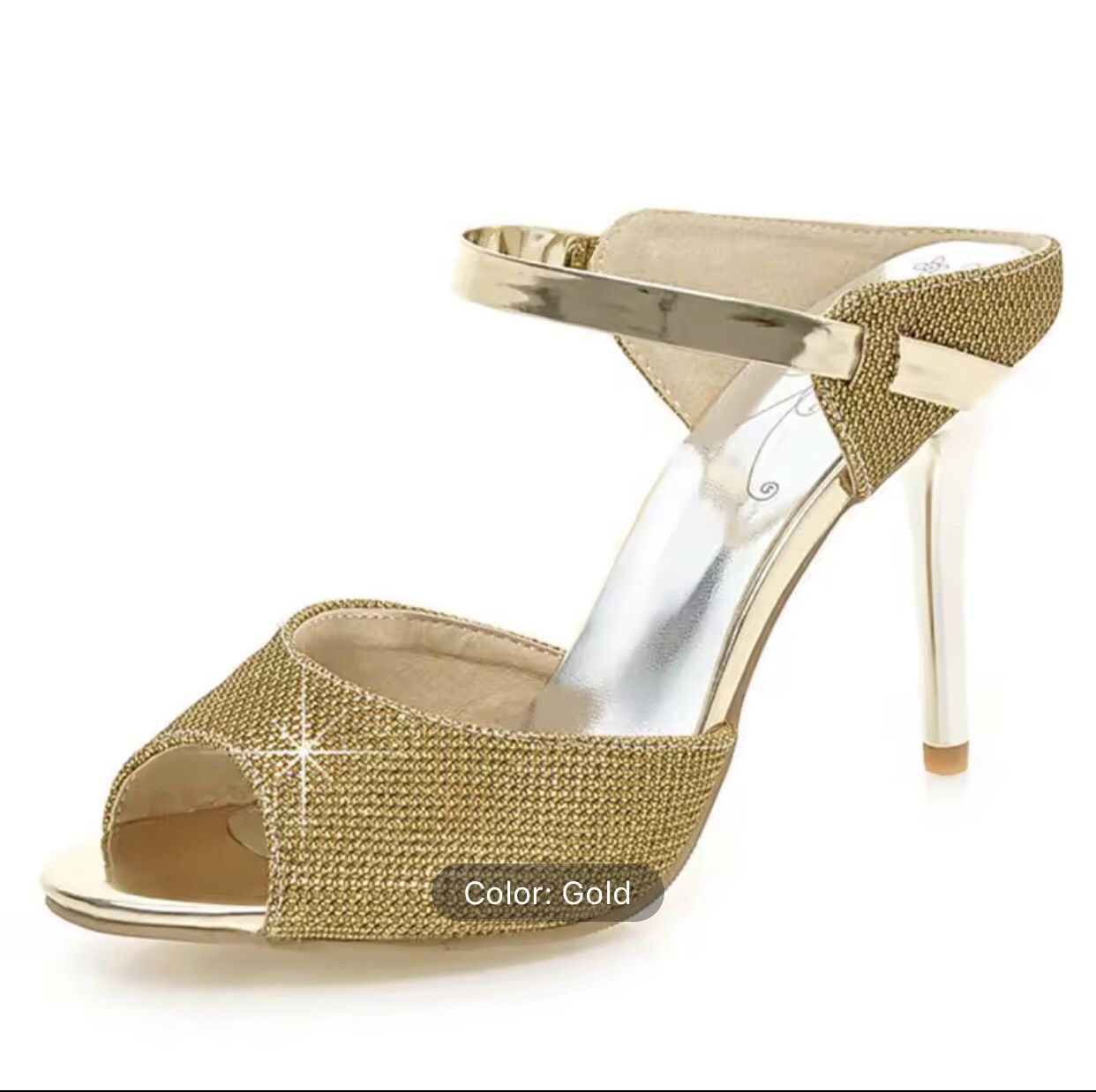 Women Sandals Peep Toe Thin High Heels 9cm Slip