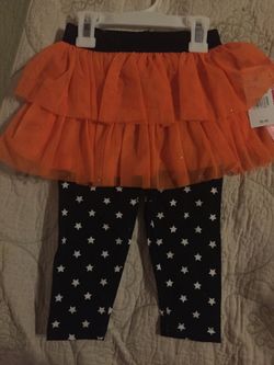🎃 skirt with attachment tights. 2t