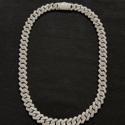 Diamond Prong Cuban Link Chain 