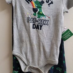 Way To Celebrate St Patrick's Day Onsie & Pants Set Size 12M