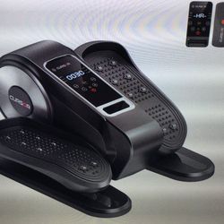 UNDER DESK ELLIPTICAL MACHINE, ELECTRIC SEATED PEDAL LEG EXERCISER, WITH REMOTE. 12 LEVEL SPEEDS, FORWARD AND REVER