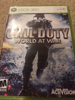 Xbox 360 call of duty world at war game