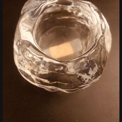 Vintage Kosta Boda Crystal Candle Holder 