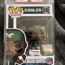 Jalen Hurts Football 248 Fanatics Exclusive Funko Pop! PSA 9 MINT