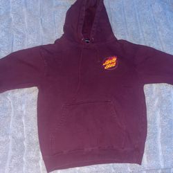 Burgandy Santa Cruz Hoodie