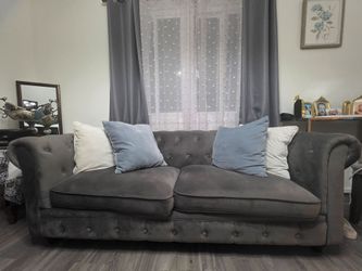 Gray 2 seat sofa