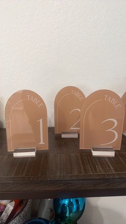 Wedding table numbers