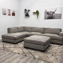 Thomasville Sectional Couch and Ottoman - Free Delivery
