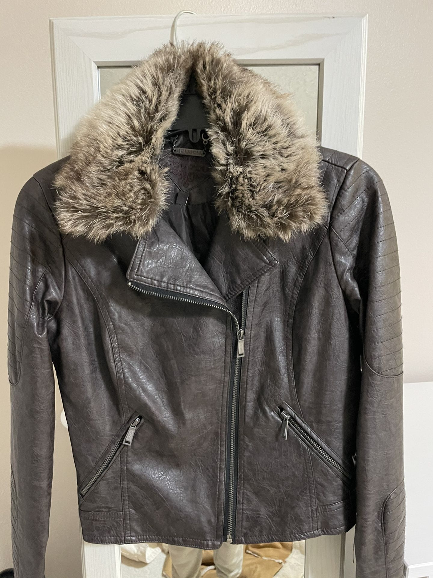 Leather Jacket( bomber )- XS