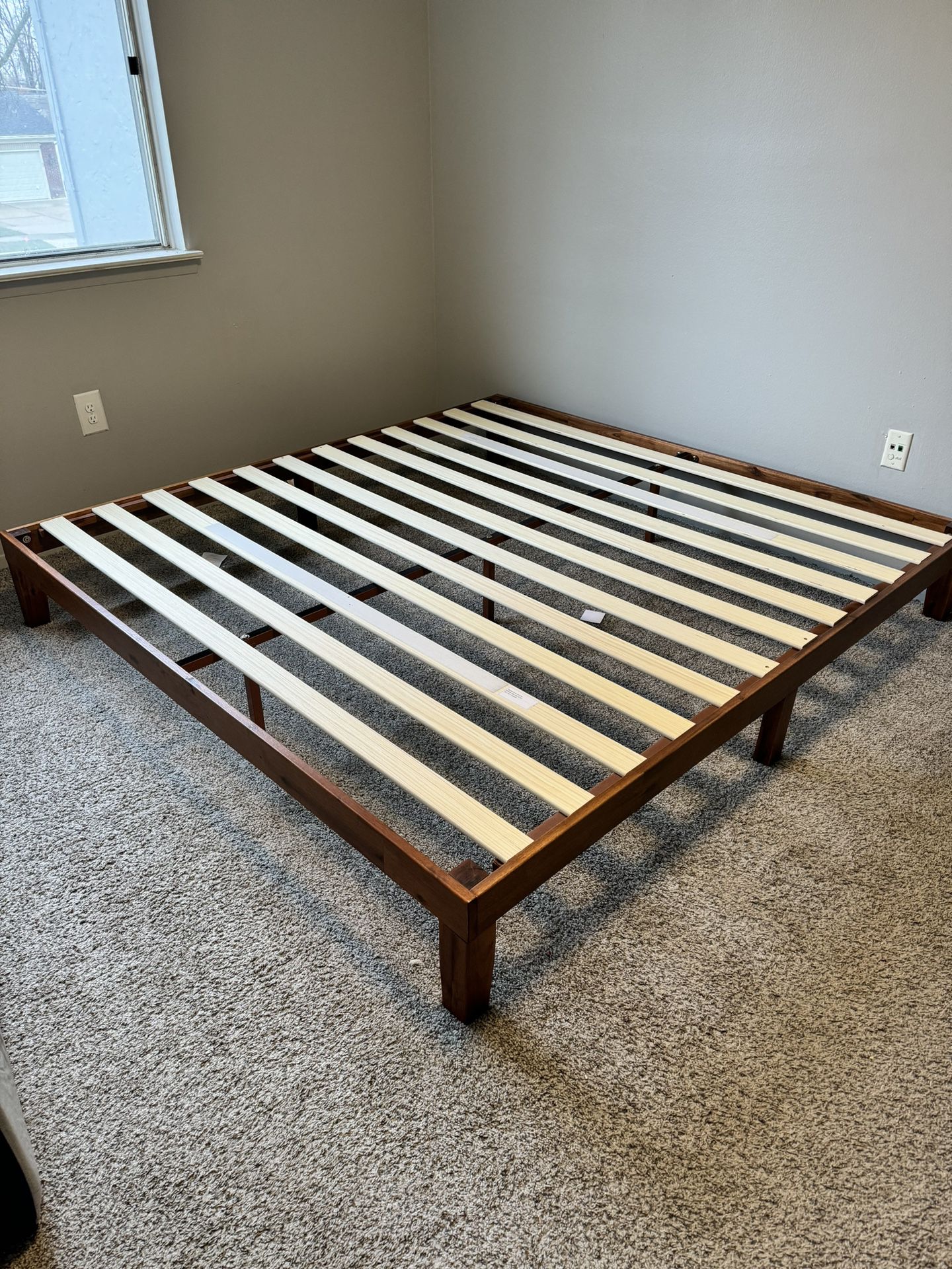 Japanese Style Wood King Size Bed Frame