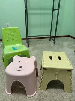 Plastic chair/stool foldable