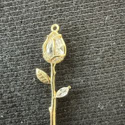 Crystal Rose Charm / Pendant 