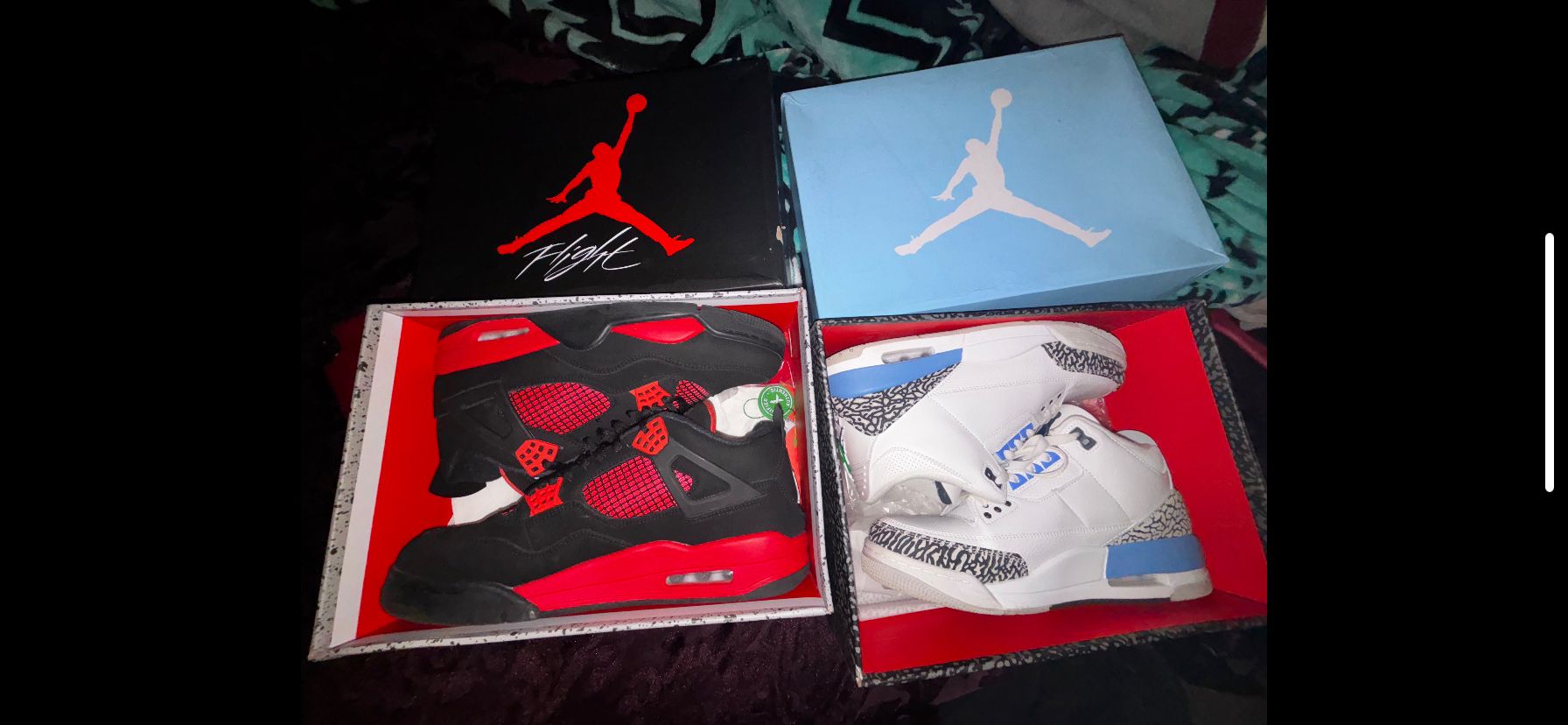 Jordan 3 UNC’s and Jordan 4 Red Thunders