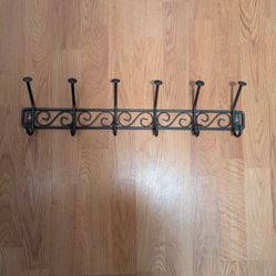 Wall Mounted 6 Hooks Rack 