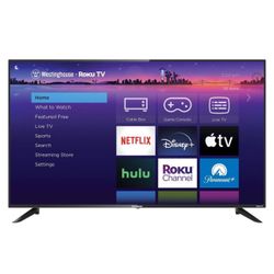 Westinghouse 65" 4K Ultra HD Smart Roku TV with HDR: Google Assistant, Apple Airplay
