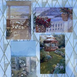 Easy Living Seascapes Landscapes Postcards Prints / Set of 4 Cards