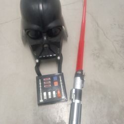 Darth Vader Voice Changing Mask and Lightsaber. Shoot Offers