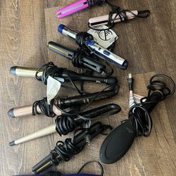 Hair Straightener And Curling Irons/10 Items For $50