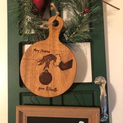 Mini Engraved Grinch Hand Cutting Board