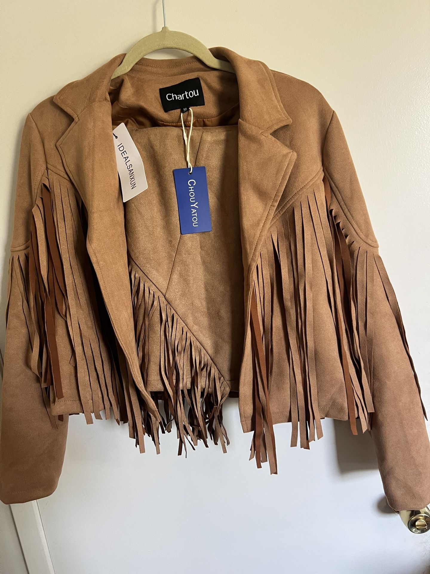 Suede Fringe Jacket And Skirt Size Medium