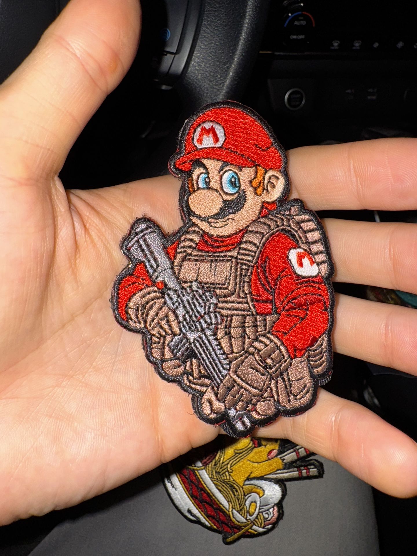 Tactical Mario Embroidered Hook/Loop Morale Patch