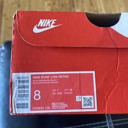 Nike Dunks Low Retro/ Red Bottoms.