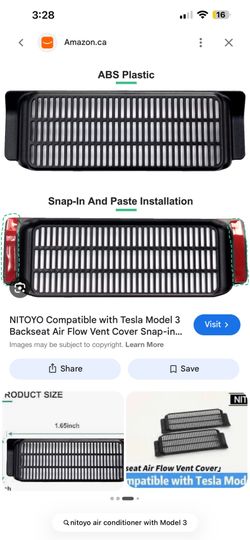 nitoyo air conditioner with Model 3 Tesla