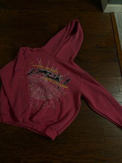 Sp5der Pink Graphic Hoodie