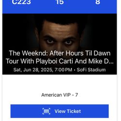 The Weeknd SoFi Stadium Saturday June 28th
