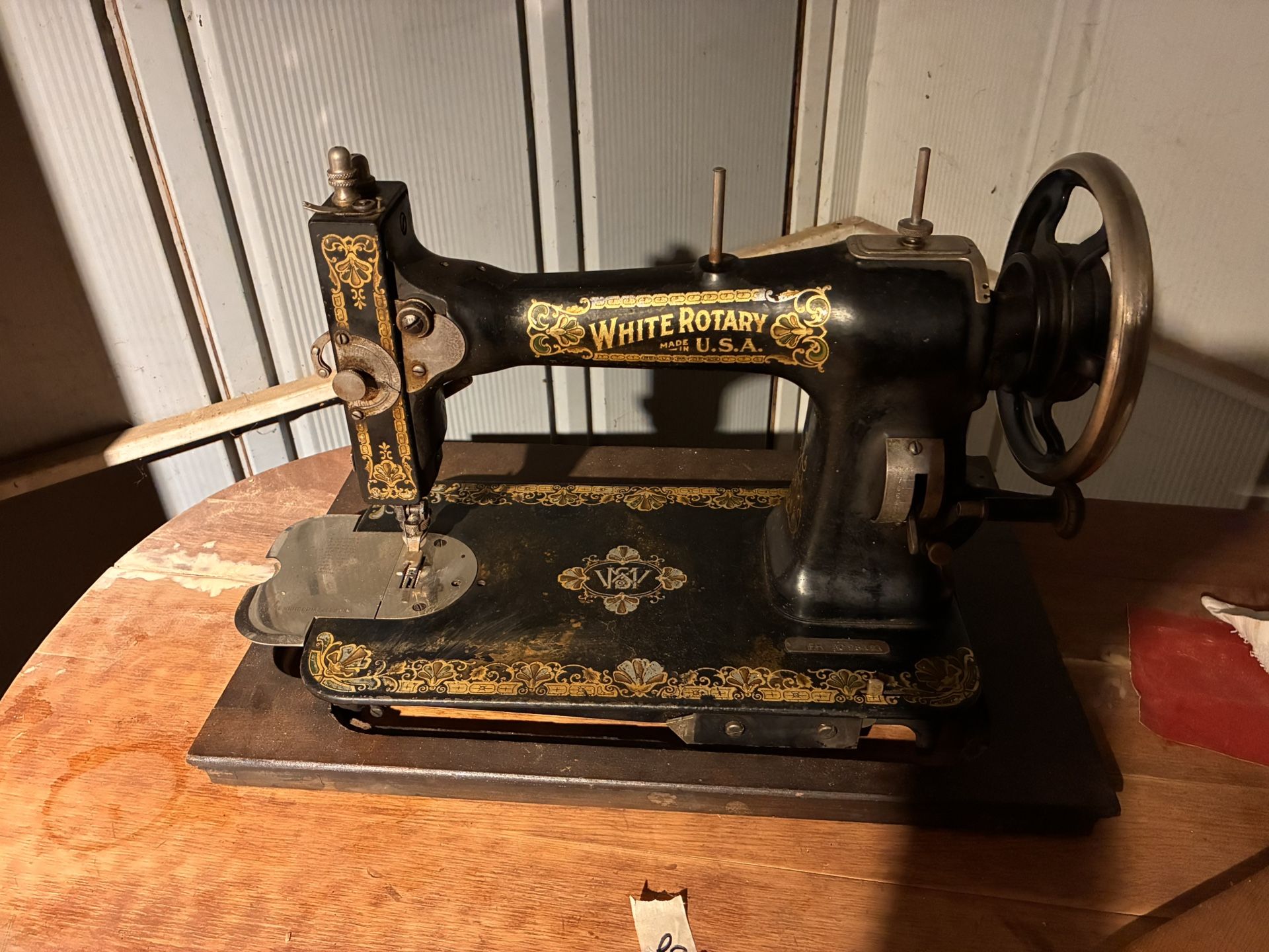 Antique White Rotary Sewing Machine