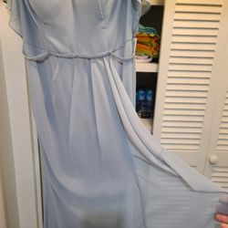 "Steel Blue" David's Bridal Bridesmaid Dress