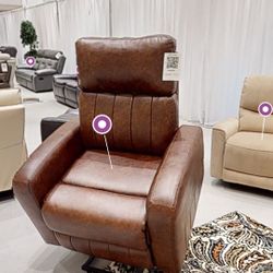 Power Lift Recliner Brown Breathable Leather REAL PRICE