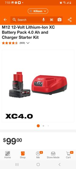 M12 battery milwaukee and charger.